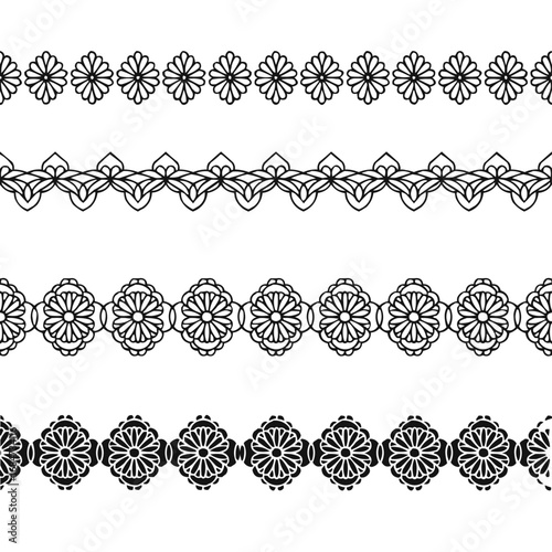 vector set of ornamental borders