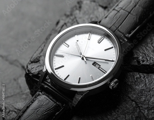 Wallpaper Mural Sleek watch on dark stone Torontodigital.ca