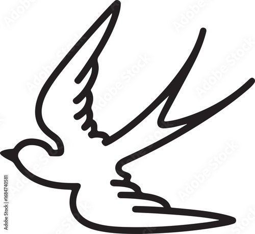 vector illustration of an abstract bird