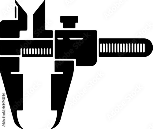 calipers silhouette vector illustration
