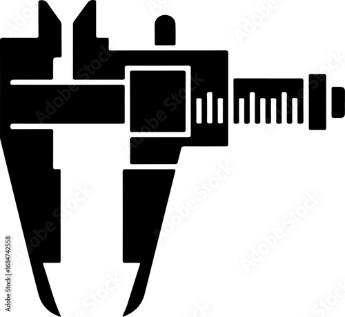 calipers silhouette vector illustration