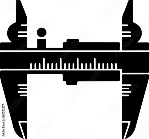 calipers silhouette vector illustration