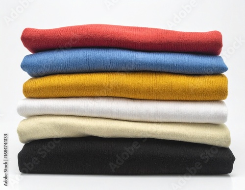 colorful clothes piled up
