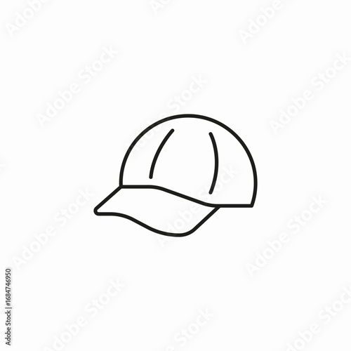 baseball cap headwear icon sign vector
