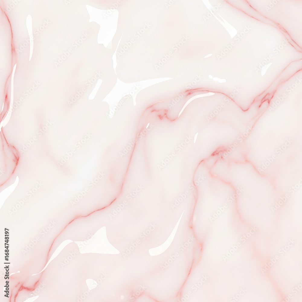 Fototapeta premium Polished Pink-White Marble with Organic Veins