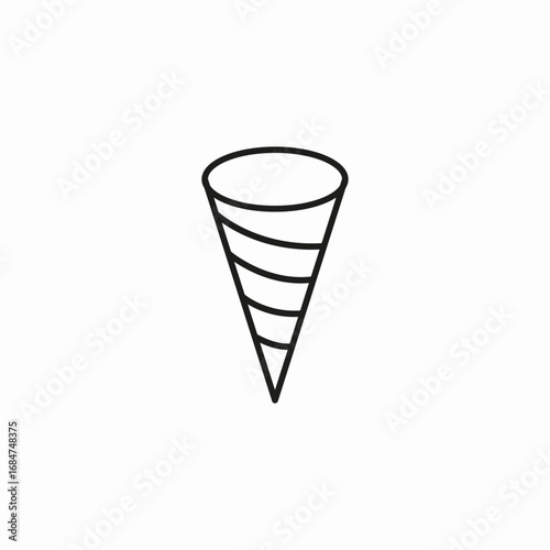 icecream empty cone icon sign vector