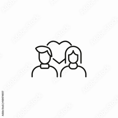 loving couple heart icon sign vector