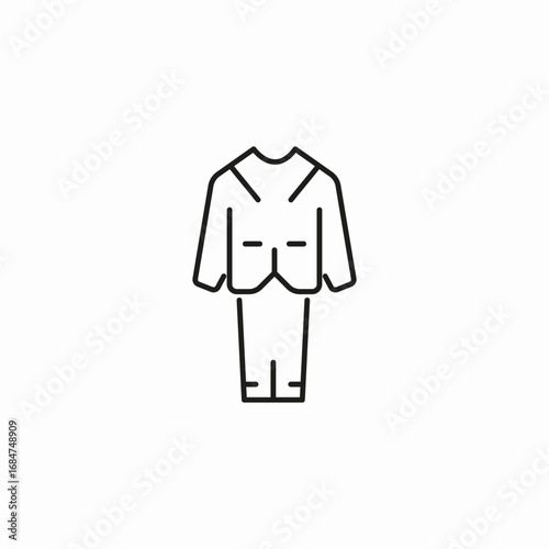 men's suit outfit icon sign vector
