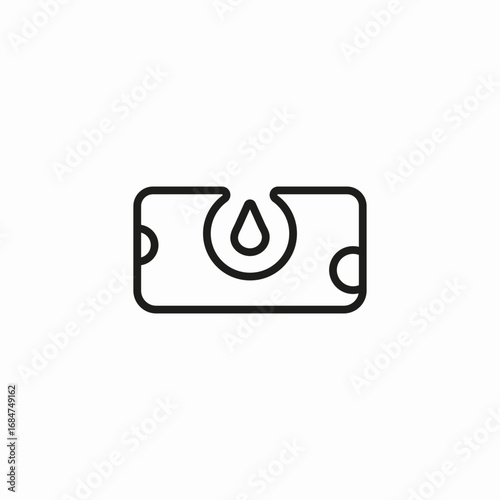 oil blotting sheet icon sign vector