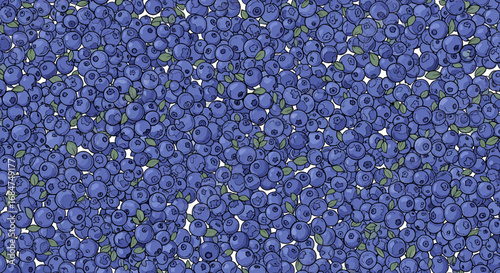 A dense, detailed image showcasing a large collection of ripe, fresh blueberries.