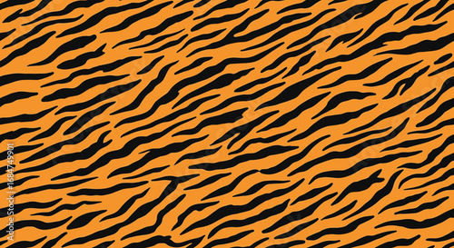 Tiger stripes pattern: A seamless texture of orange and black animal print.