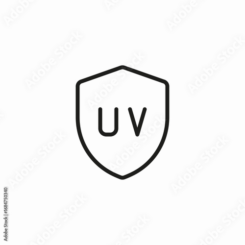 uv shield protection icon sign vector
