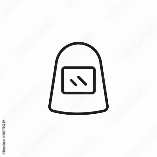 welding mask helmet icon sign vector