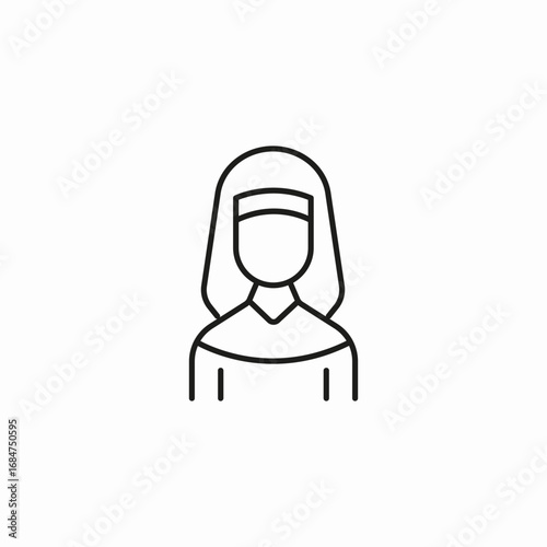 woman in hijab icon sign vector
