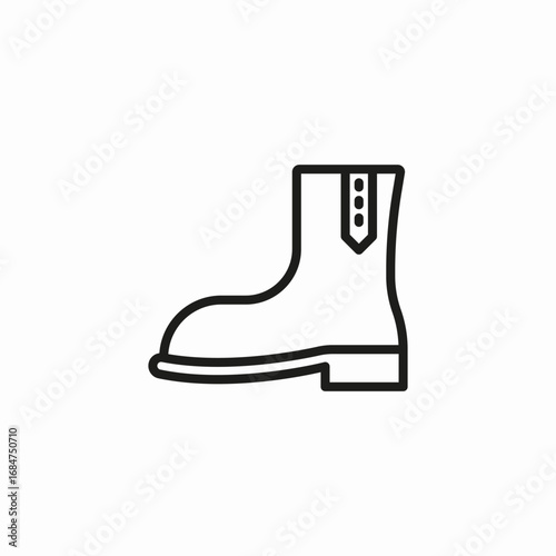 work boot leather icon sign vector