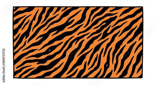 Orange and black tiger stripe pattern background image.