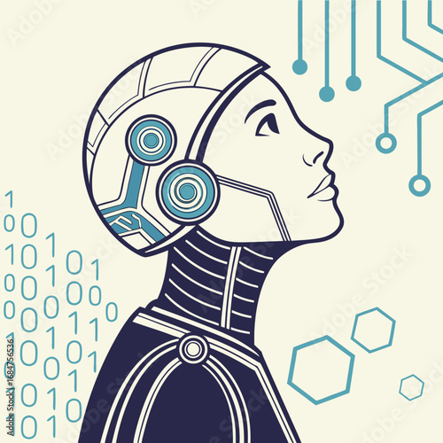 Artificial intelligence concept vector generated by ai
