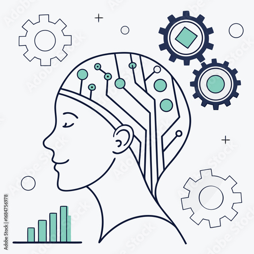 Artificial intelligence concept vector generated by ai