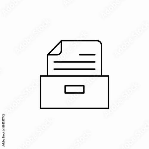 document filing cabinet icon sign vector