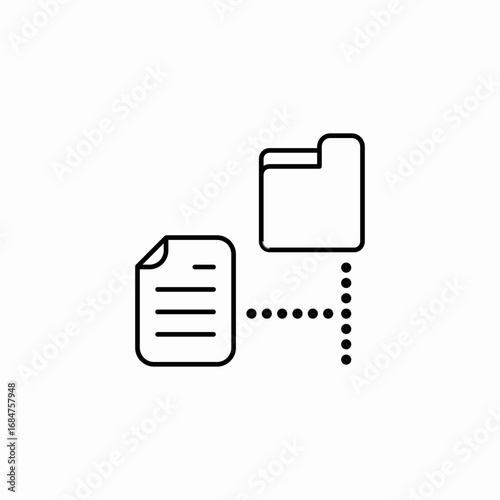 file to folder icon sign vector