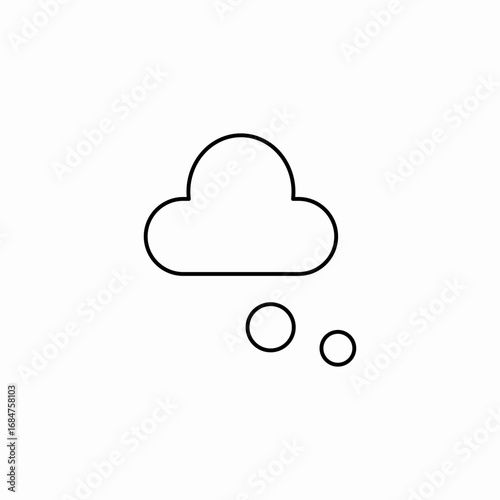 icon of cloud icon sign vector