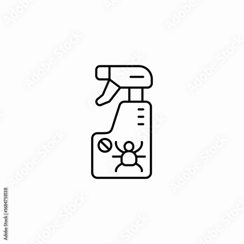 insect repellent spray icon sign vector