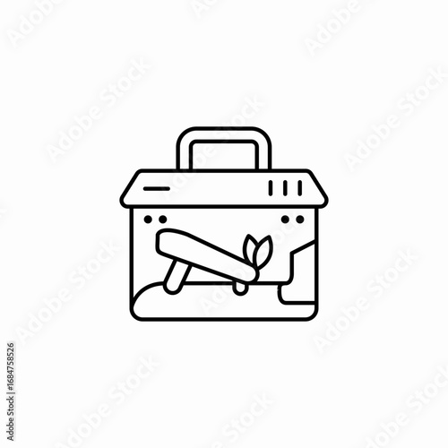 rodent cage container icon sign vector