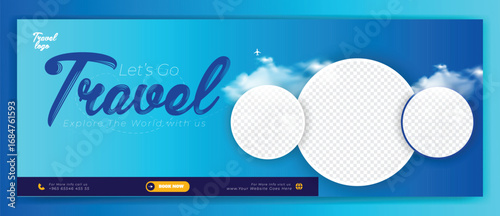Travel and tourism facebook cover and banner design 