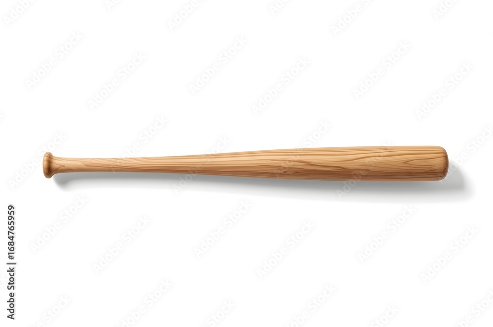 Obraz premium Baseball Bat Over White Background. Baseball bat isolated over white background