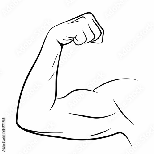 Muscular Hand Vector Illustration – Strong Arm Graphic Design