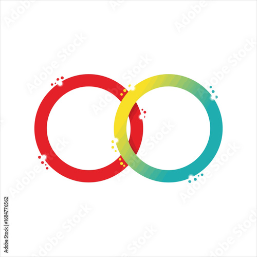 Versatile cmyk vector graphic with bold primary and secondary colors suitable for diverse branding and design applications