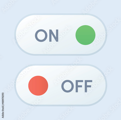 Switcher On/Off – Skeuomorphism UI