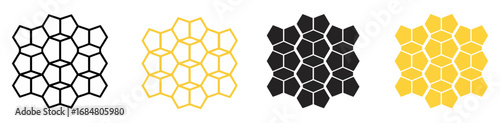 bee honeycomb icon set