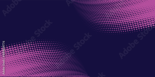pink halftone on dark blue background. Vector dotted sparkles or halftone shine pattern texture Pop Art Style Background