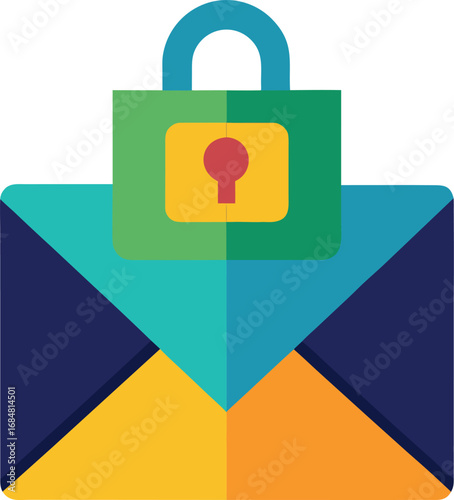 Secure email with padlock icon