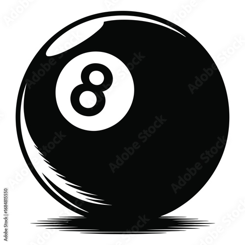 black billiard ball