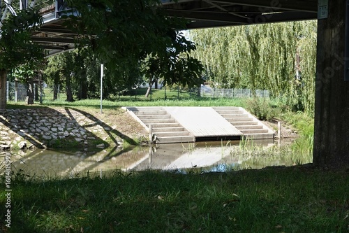 Treuchtlingen - Altmühltreppe an der Stadthalle