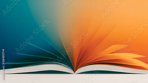 open book with colorful pages