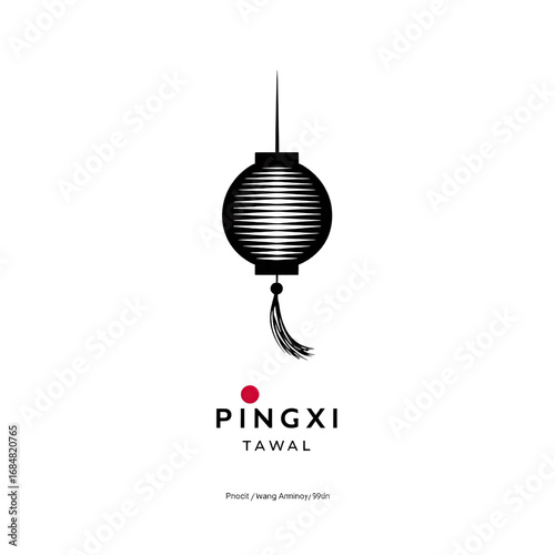 Pingxi Sky Lantern Festival Minimalist Design