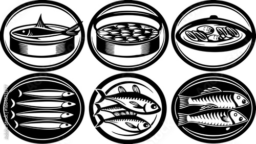 sardine-fish-icon-set