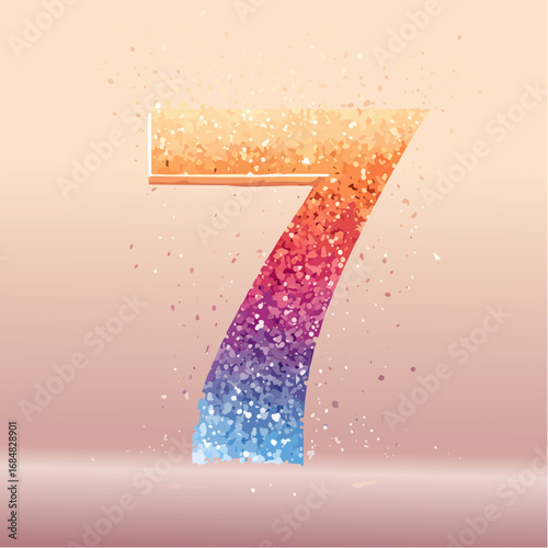 Numeri e Lettere Colorati con Effetto Glitter – Alfabeto e Cifre in Stile Artistico e Brillante