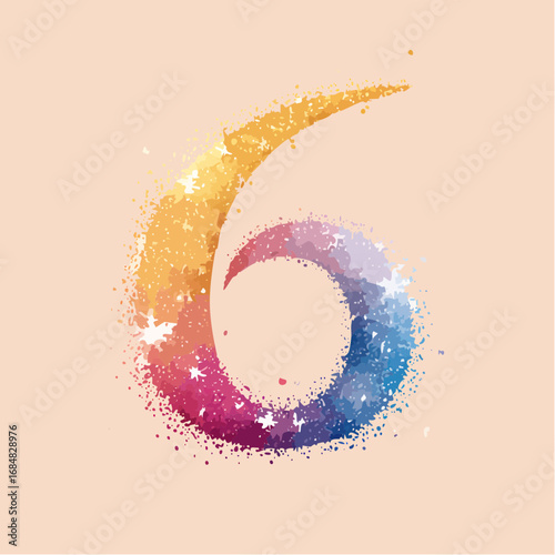 Numeri e Lettere Colorati con Effetto Glitter – Alfabeto e Cifre in Stile Artistico e Brillante