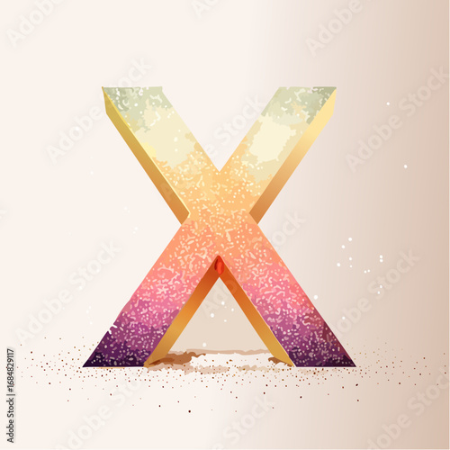Numeri e Lettere Colorati con Effetto Glitter – Alfabeto e Cifre in Stile Artistico e Brillante