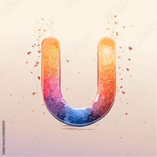Numeri e Lettere Colorati con Effetto Glitter – Alfabeto e Cifre in Stile Artistico e Brillante