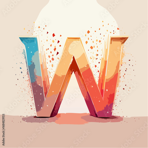 Numeri e Lettere Colorati con Effetto Glitter – Alfabeto e Cifre in Stile Artistico e Brillante