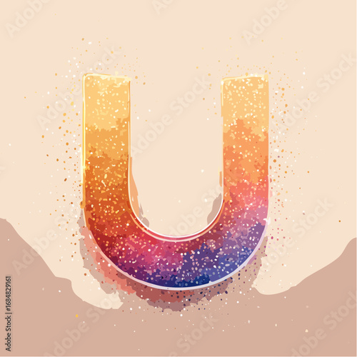Numeri e Lettere Colorati con Effetto Glitter – Alfabeto e Cifre in Stile Artistico e Brillante