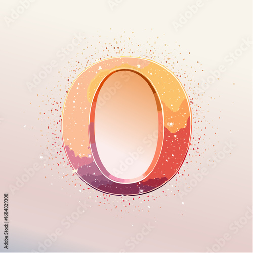 Numeri e Lettere Colorati con Effetto Glitter – Alfabeto e Cifre in Stile Artistico e Brillante