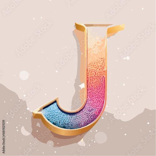 Numeri e Lettere Colorati con Effetto Glitter – Alfabeto e Cifre in Stile Artistico e Brillante