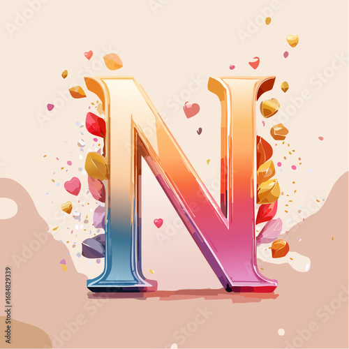 Numeri e Lettere Colorati con Effetto Glitter – Alfabeto e Cifre in Stile Artistico e Brillante