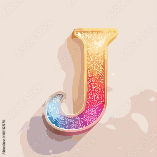Numeri e Lettere Colorati con Effetto Glitter – Alfabeto e Cifre in Stile Artistico e Brillante